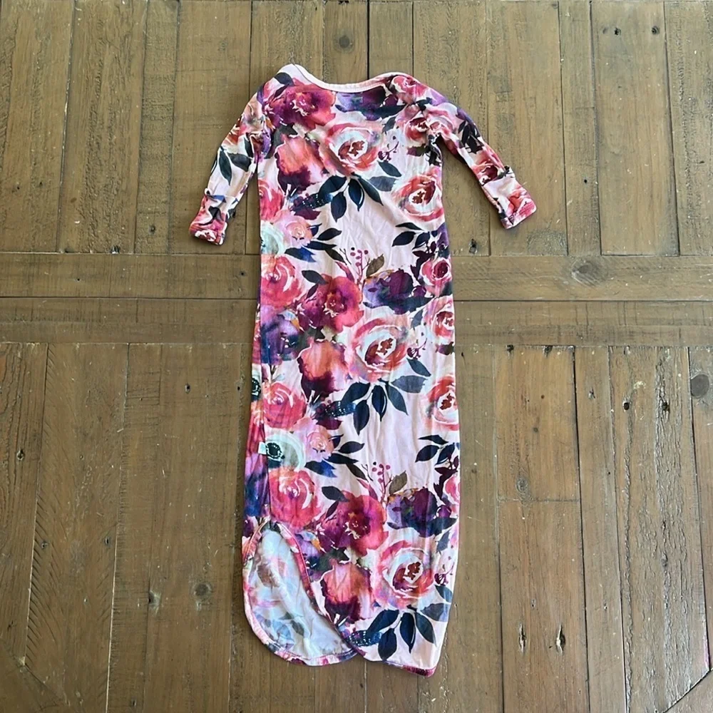 Posh peanut dusk rose bamboo knotted gown